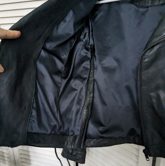 Skingraft moto laced-up leather jacket size XS - Picture 4 of 7